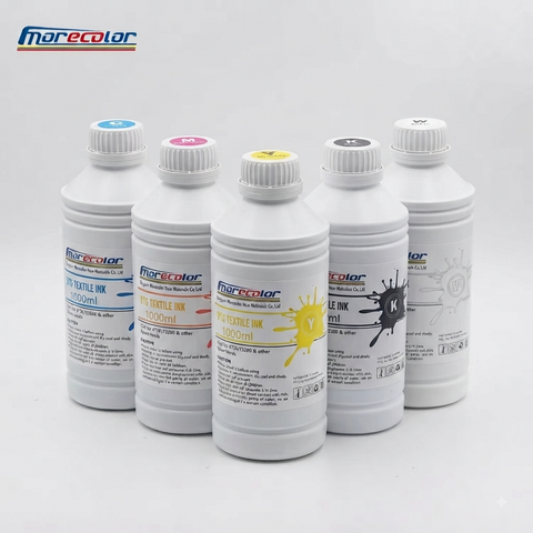 Set van 5 liter inkt MoreColer CMYK+W