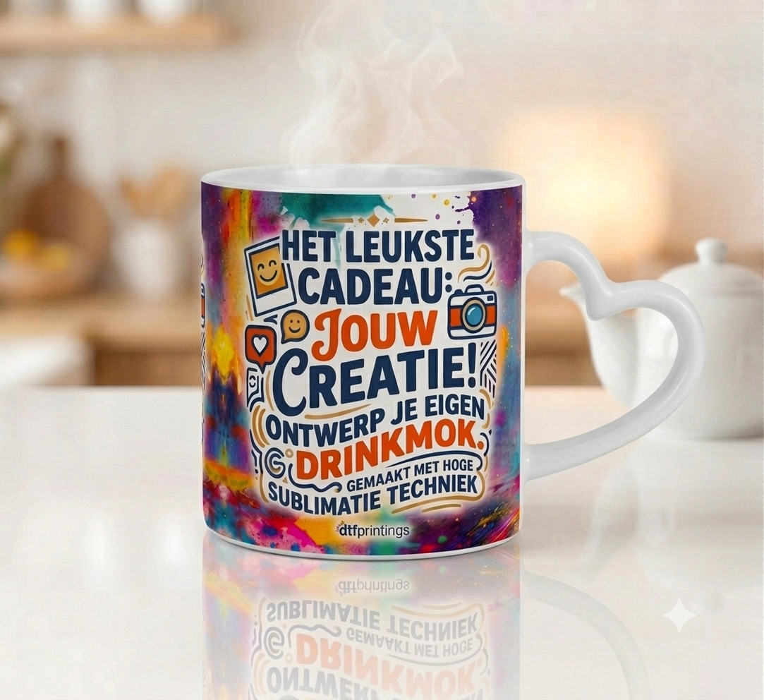 hartje oor  gepersonaliseerde mok 330 ML