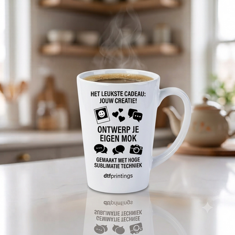 Latté Mok groot gepersonaliseerde mok 450 ML