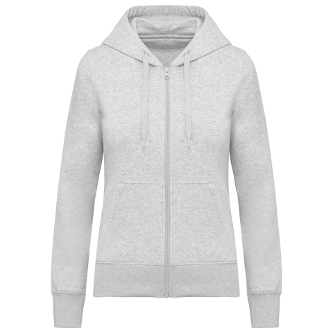Kariban - K4031 - Ecologische damessweater met capuchon en ritssluiting